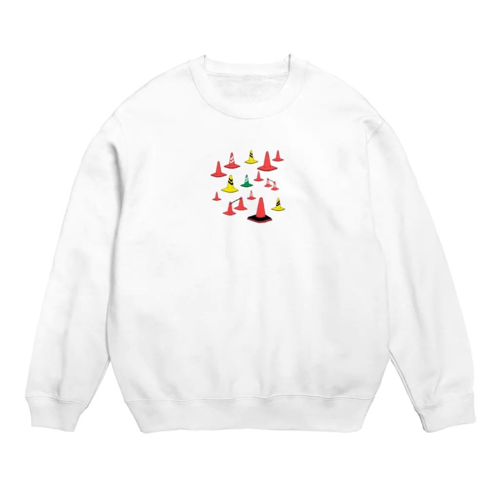 おそばのもりもり三角コーン Crew Neck Sweatshirt