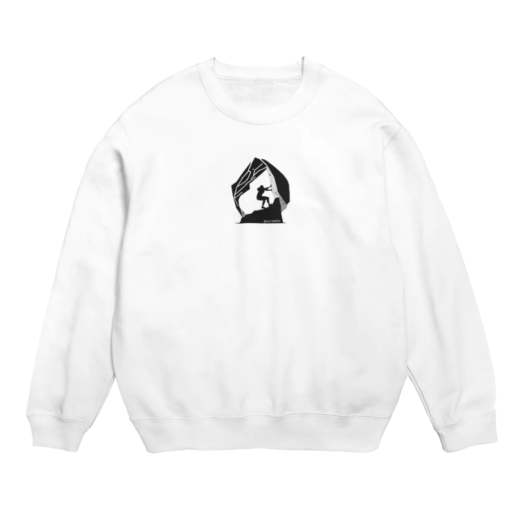 aokitaの【BLUE NORTH】ボルダリングシルエットアート Crew Neck Sweatshirt