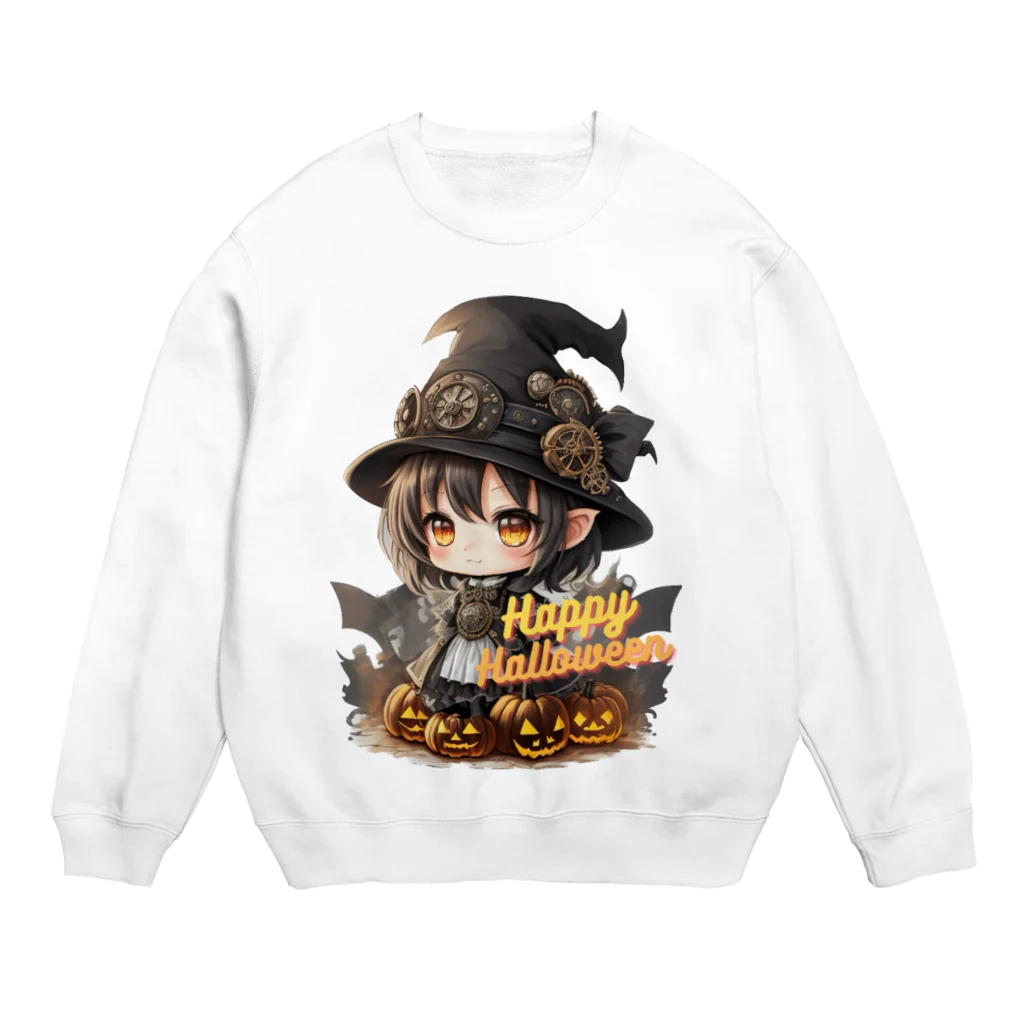 Design_Factory-Lのスチームパンク Girlハロウィンスタイル Crew Neck Sweatshirt