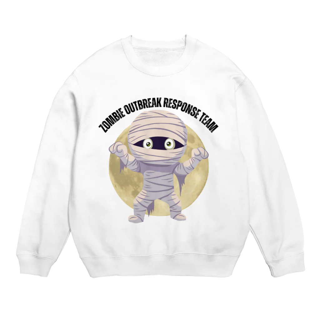 aidhiのハロウィン　かわいいミイラデザインス Crew Neck Sweatshirt