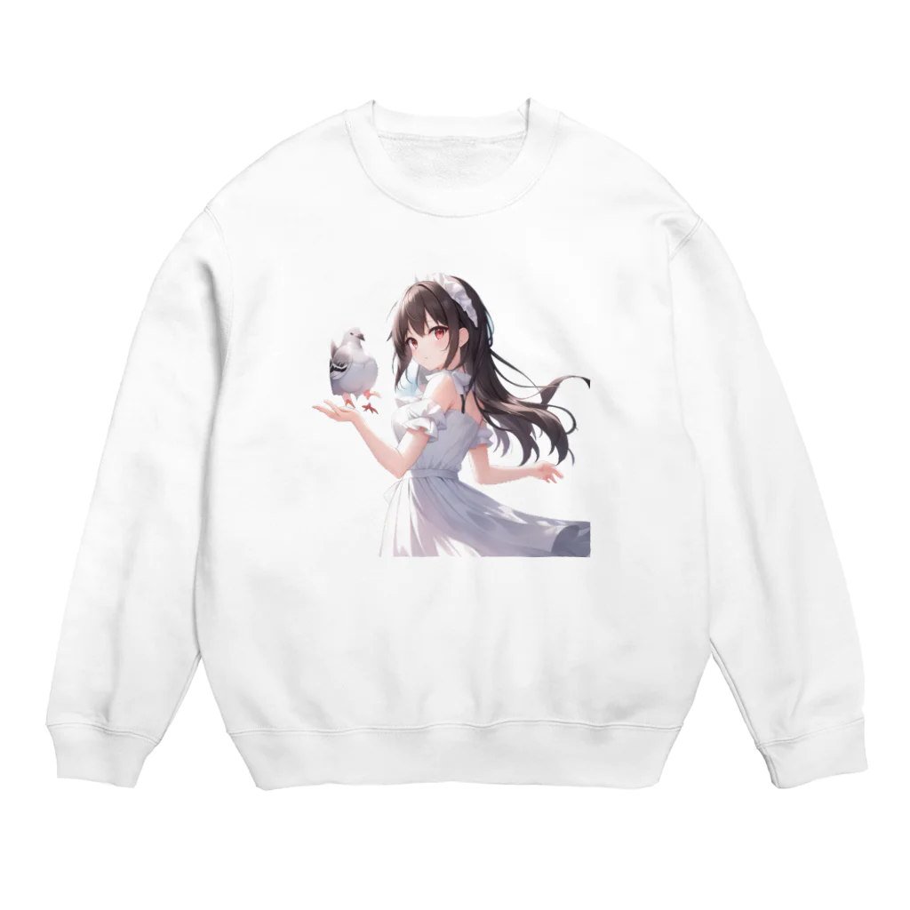 D.M@WORLDの鳥界のアイドル❤️鳩のハトコ様 Crew Neck Sweatshirt