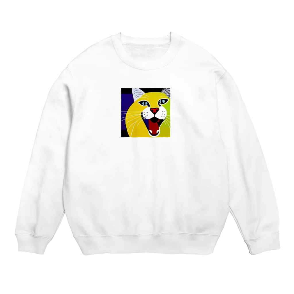 ゴロゴロしたいのピカにゃん Crew Neck Sweatshirt