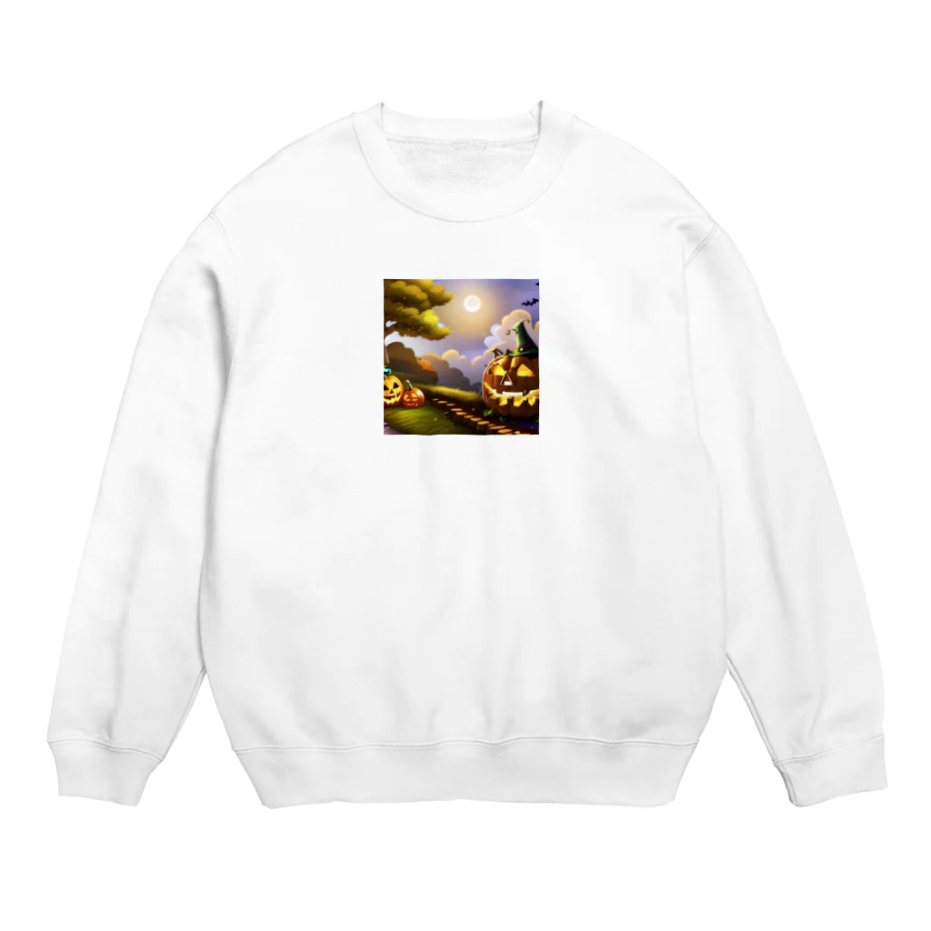 アートとデザインの魔法師けけのハロウィンの日に使えるめちゃ可愛グッズ Crew Neck Sweatshirt