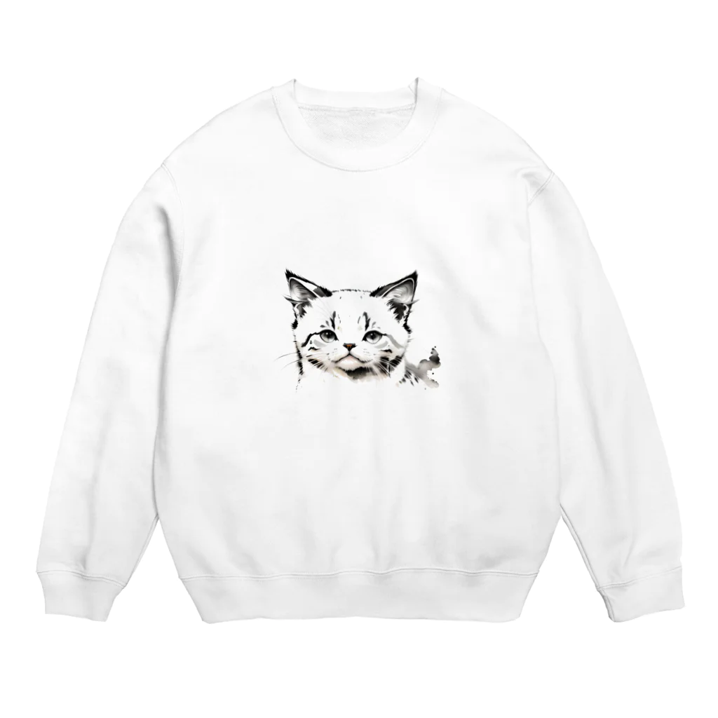 waffle2000のねこさん８ Crew Neck Sweatshirt