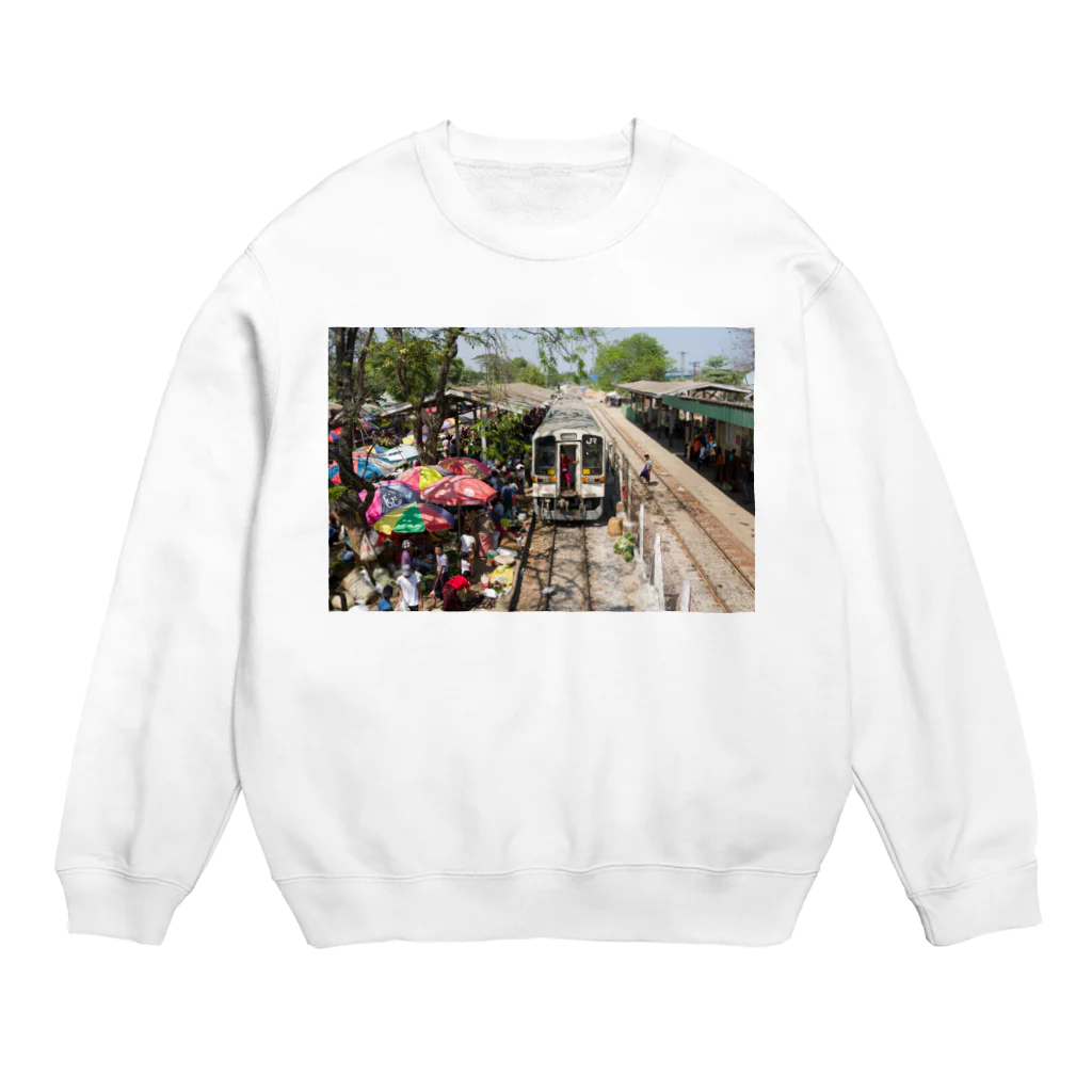 Second_Life_of_Railwaysのミャンマーの線路市場に元JR東海のキハ11系が滑り込む Crew Neck Sweatshirt