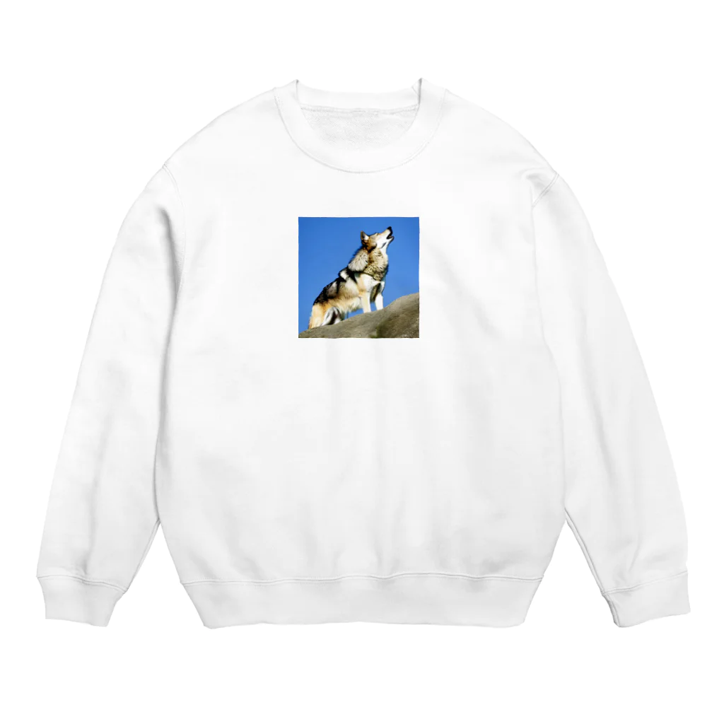 No planの吠えるオオカミ Crew Neck Sweatshirt