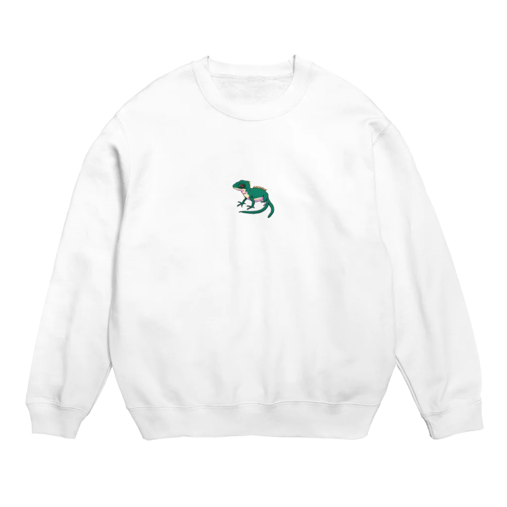 matu0のかっこいいトカゲ Crew Neck Sweatshirt