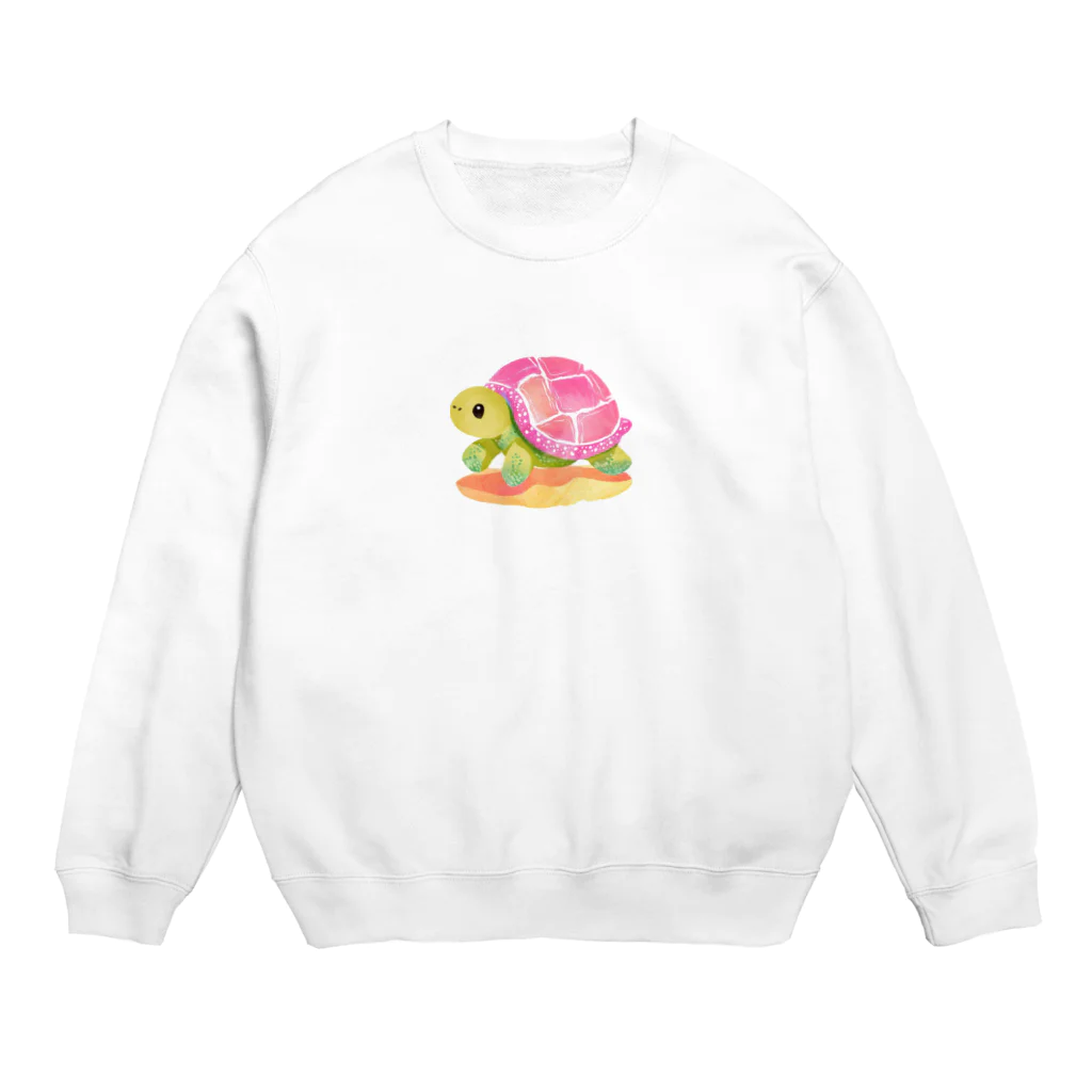 udのかわいいカメのイラストグッズ Crew Neck Sweatshirt