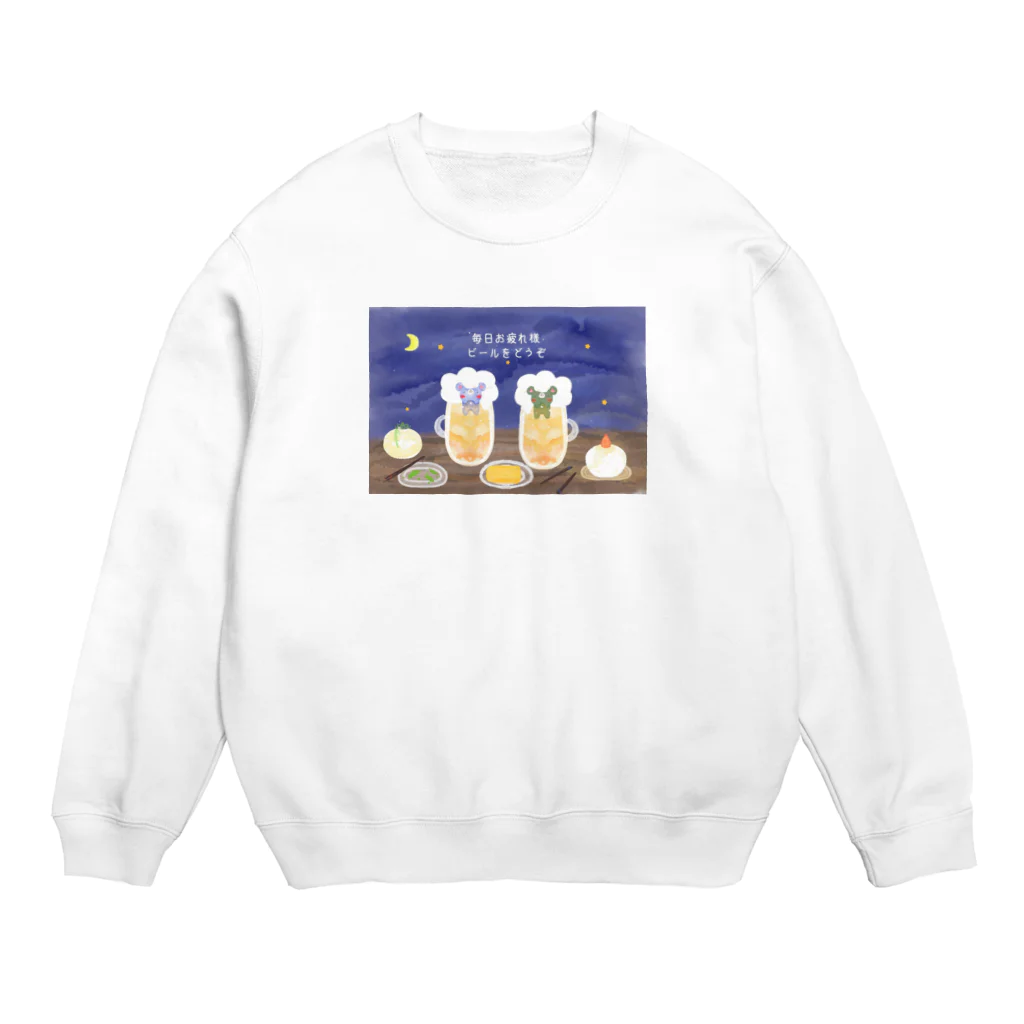 Fille de angeのふぃーゆどぅあんじゅ居酒屋【夜空】 Crew Neck Sweatshirt