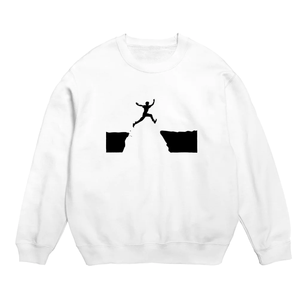 Tentative_Sensationの進め！勇気を持って困難を乗り越える言葉とイラスト Crew Neck Sweatshirt