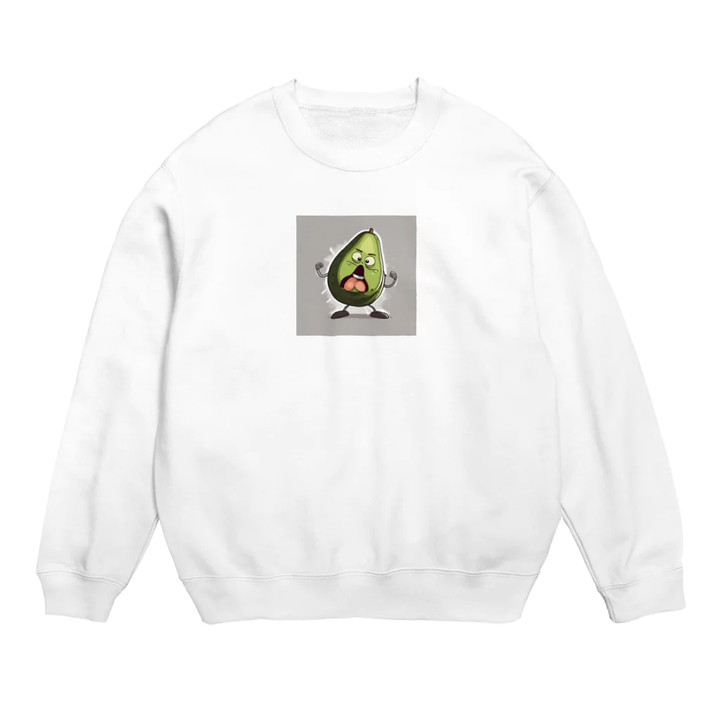 takanori5のアングリーダンシングアボカド Crew Neck Sweatshirt