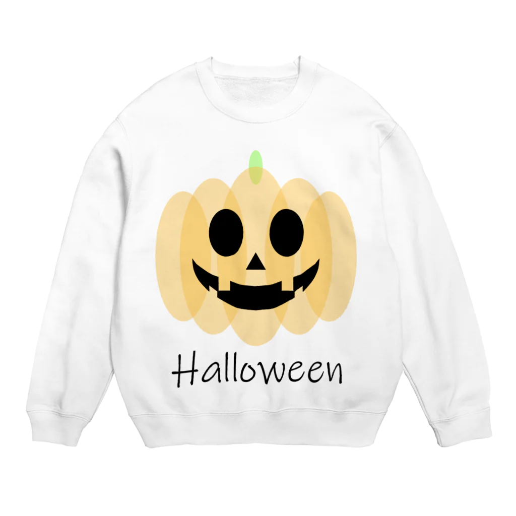 やし油のハロウィンかぼちゃ Crew Neck Sweatshirt