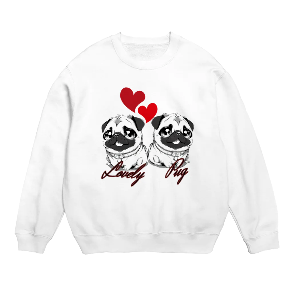 furebuhi　clubのＬＯＶＥＬＹ　ＰＵＧ（ラブリーパグ） Crew Neck Sweatshirt