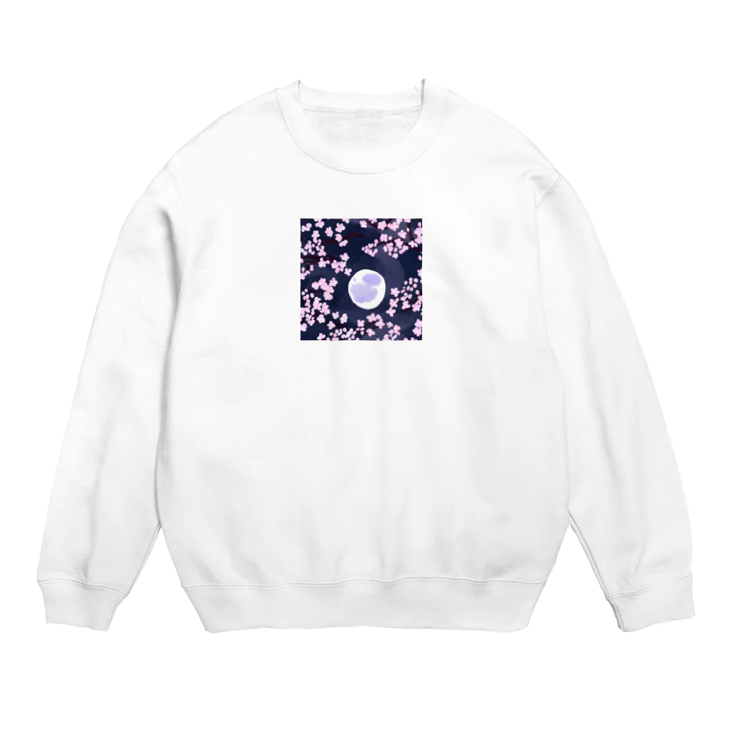 raran06の夜桜 Crew Neck Sweatshirt