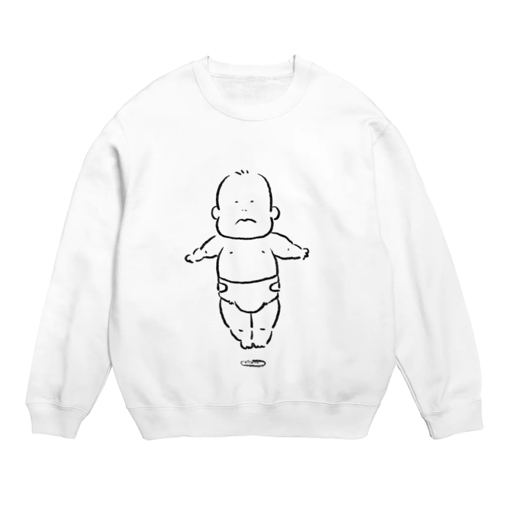 ペキニーズのとんかつ屋の浮遊する赤ちゃん（3ヶ月） Crew Neck Sweatshirt