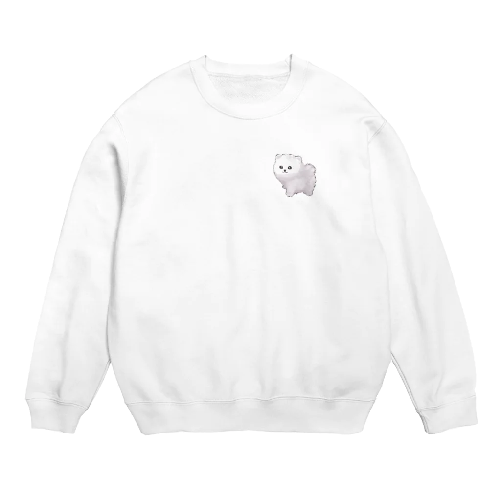 Hagumamitoのちいさなポメラニアン Crew Neck Sweatshirt