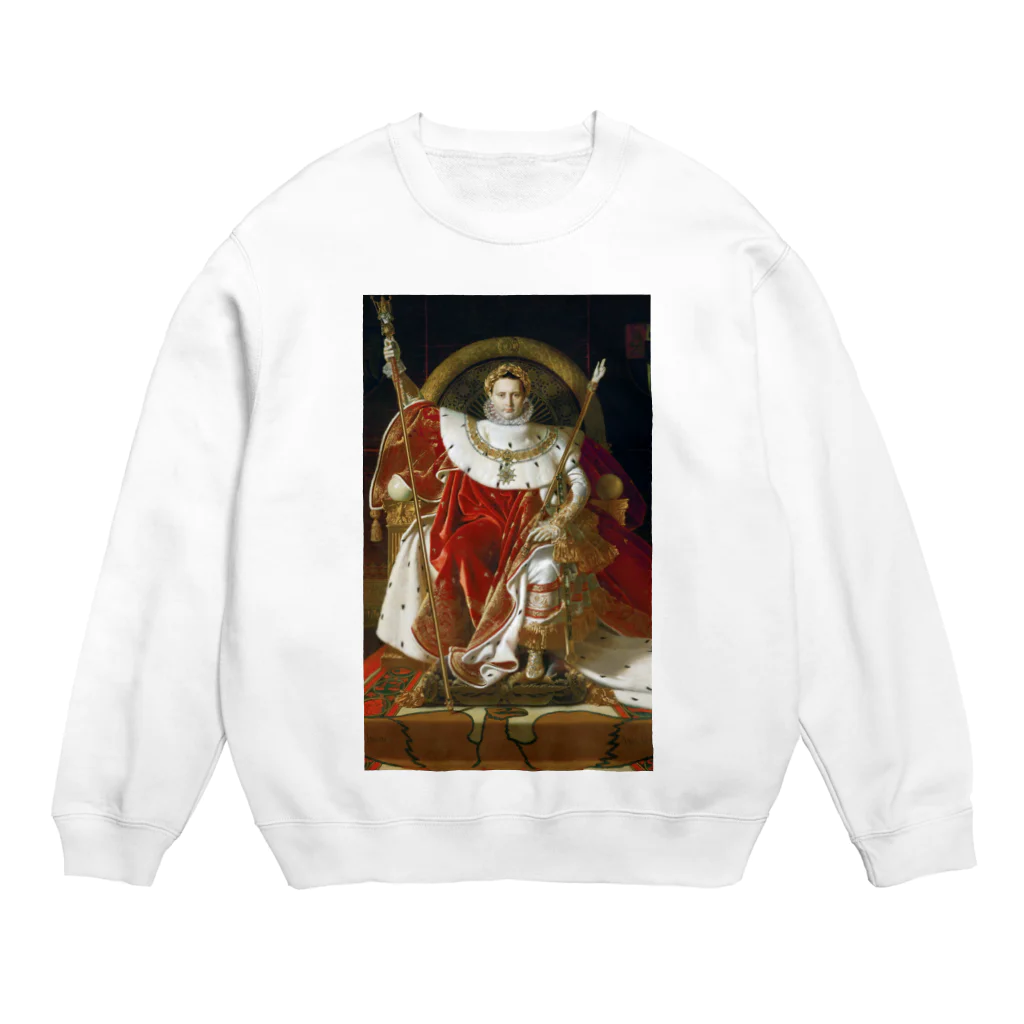 世界美術商店の玉座のナポレオン / Napoleon I on His Imperial Throne Crew Neck Sweatshirt