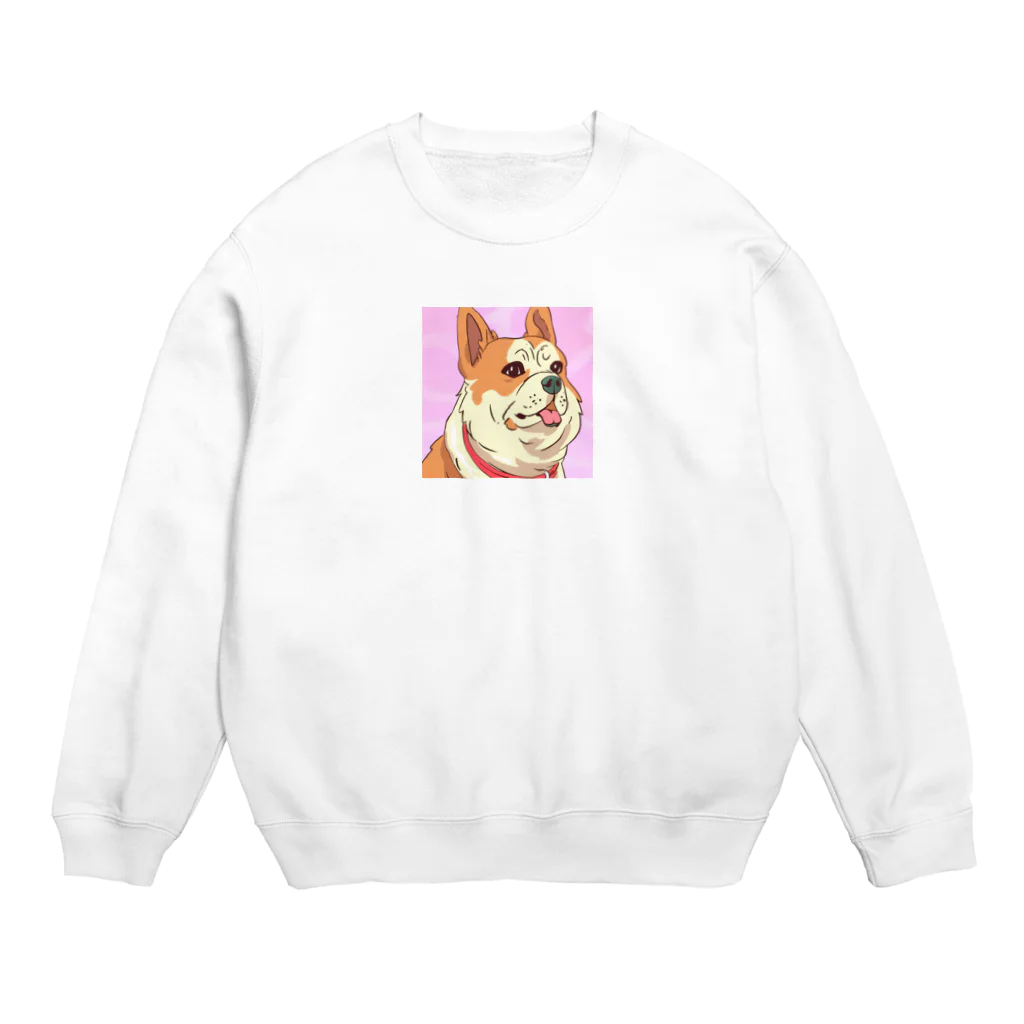 まさのお店の人懐こい犬 Crew Neck Sweatshirt