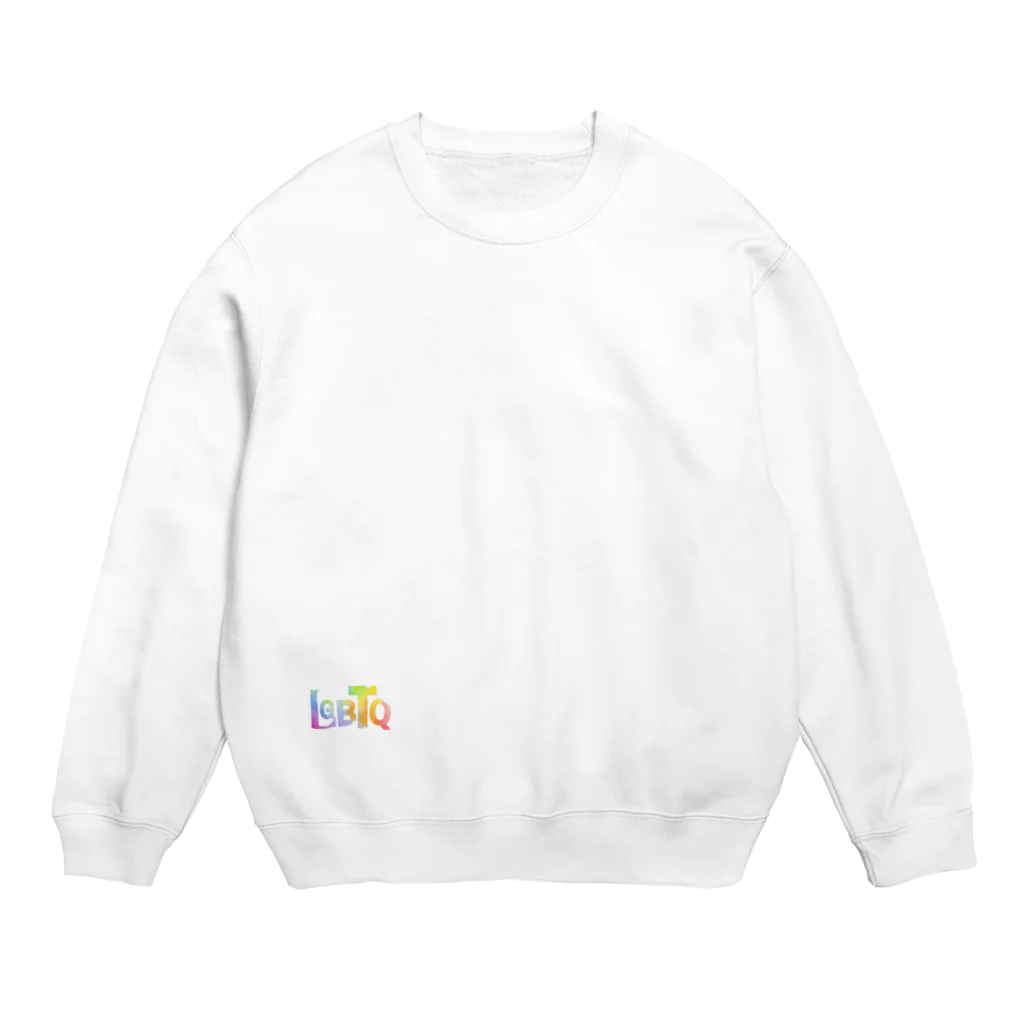 gay_lgbtのレインボーLGBTQロゴ Crew Neck Sweatshirt