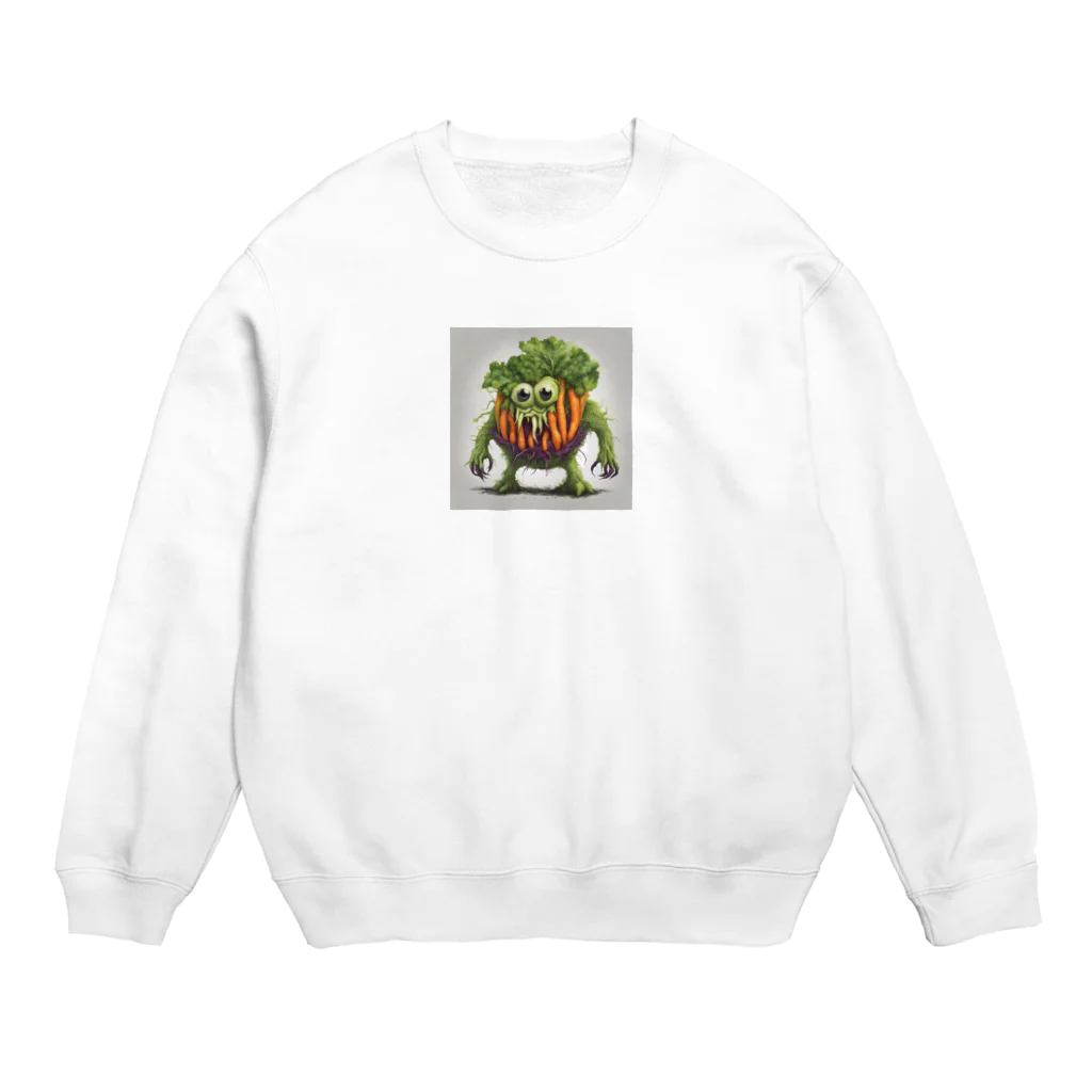 yasu_zatoの野菜の怪物 Crew Neck Sweatshirt