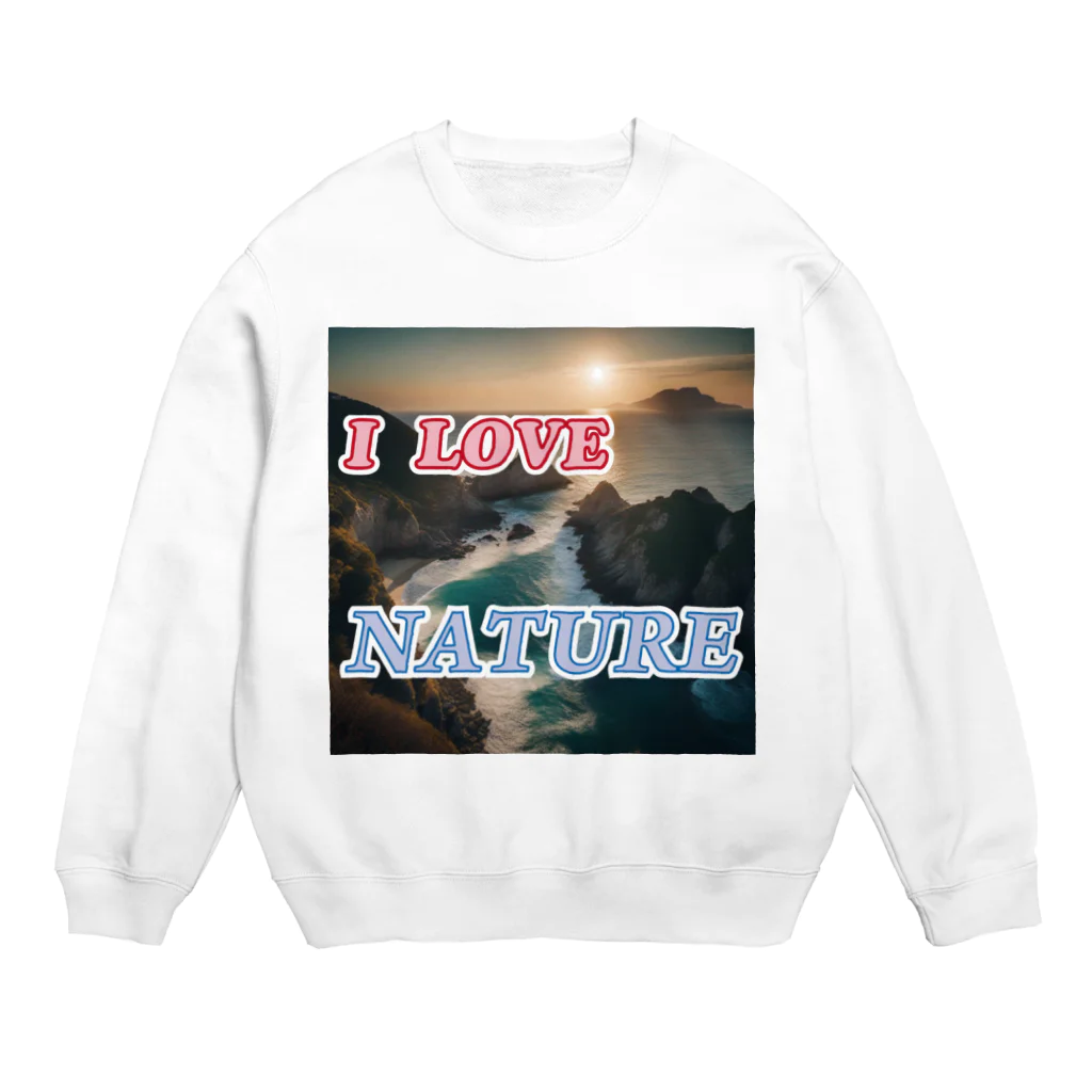 wataru-ingのI LOVE NATURE Crew Neck Sweatshirt