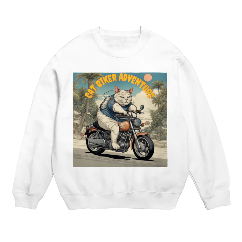 NECOSUIのキャットバイカー Crew Neck Sweatshirt