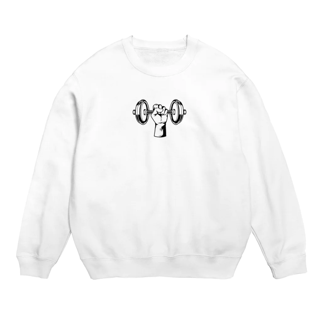 caoの店の筋トレ中 Crew Neck Sweatshirt