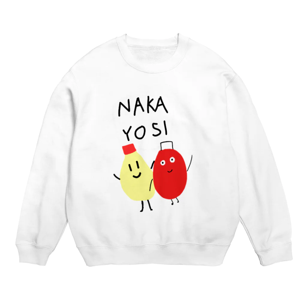 ながまるくんのマヨくんとケチャくん Crew Neck Sweatshirt