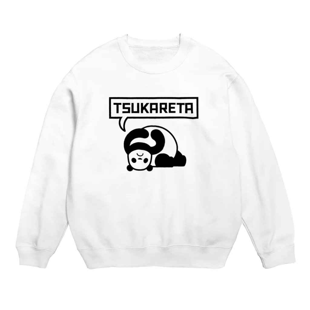 ぽぴーぴぽーの疲れたパンダ Crew Neck Sweatshirt