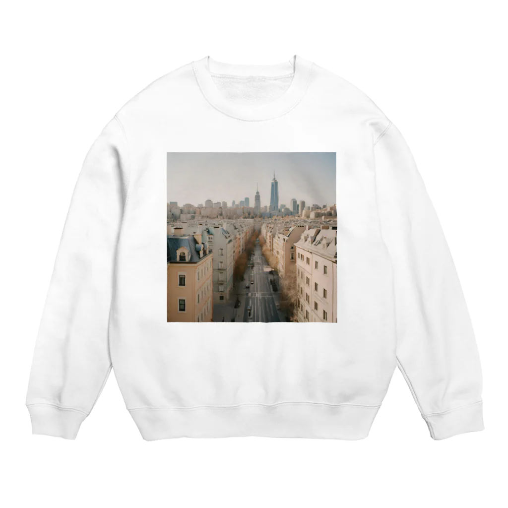 ただの大学生の綺麗なビル街のアイテムグッズ Crew Neck Sweatshirt