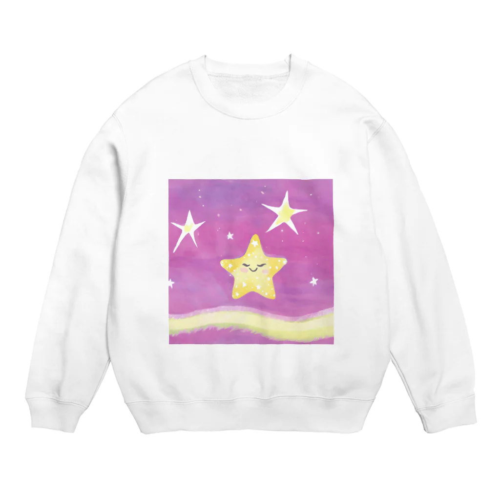 オハナショップの幸せを与えるキラキラ星 Crew Neck Sweatshirt