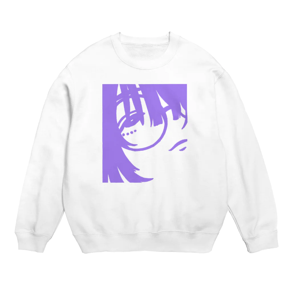 酒丸酔子🐱🍺の２６才眼鏡の女 Crew Neck Sweatshirt