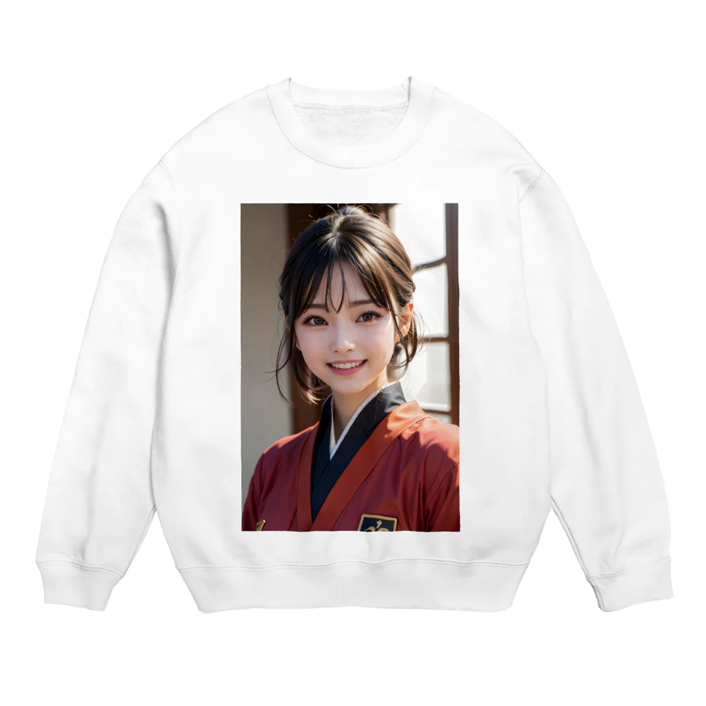 rubeusuの優しく微笑む町娘 Crew Neck Sweatshirt