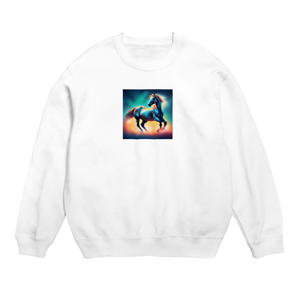 Miyuu101529の幻想的な馬 Crew Neck Sweatshirt