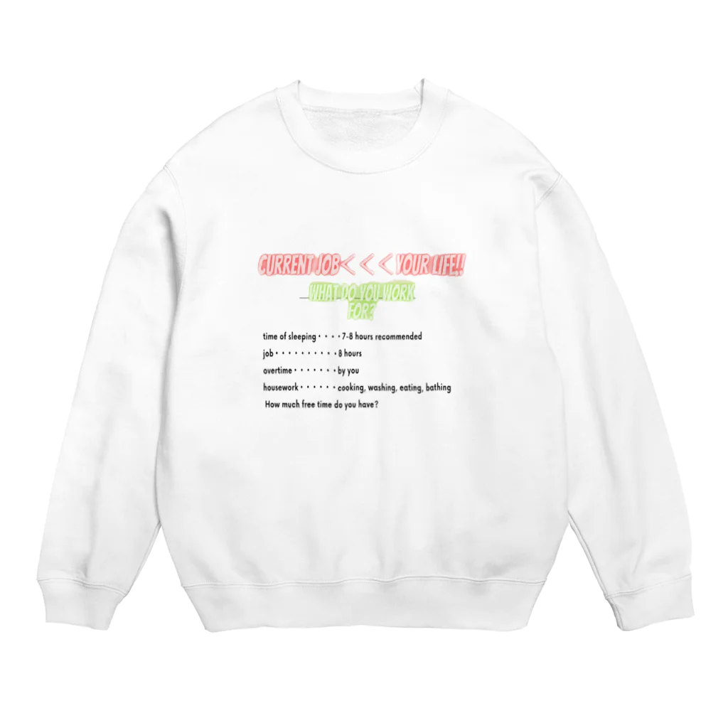 ラオタ監督のyour daily life time「あなたの日常の時間」 Crew Neck Sweatshirt