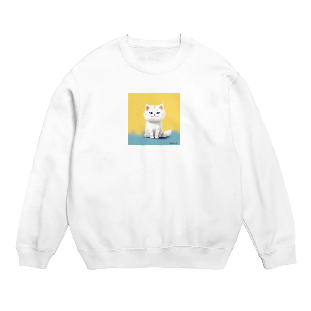 The Triplets Kkittensの三つ子ネコのレモ Crew Neck Sweatshirt