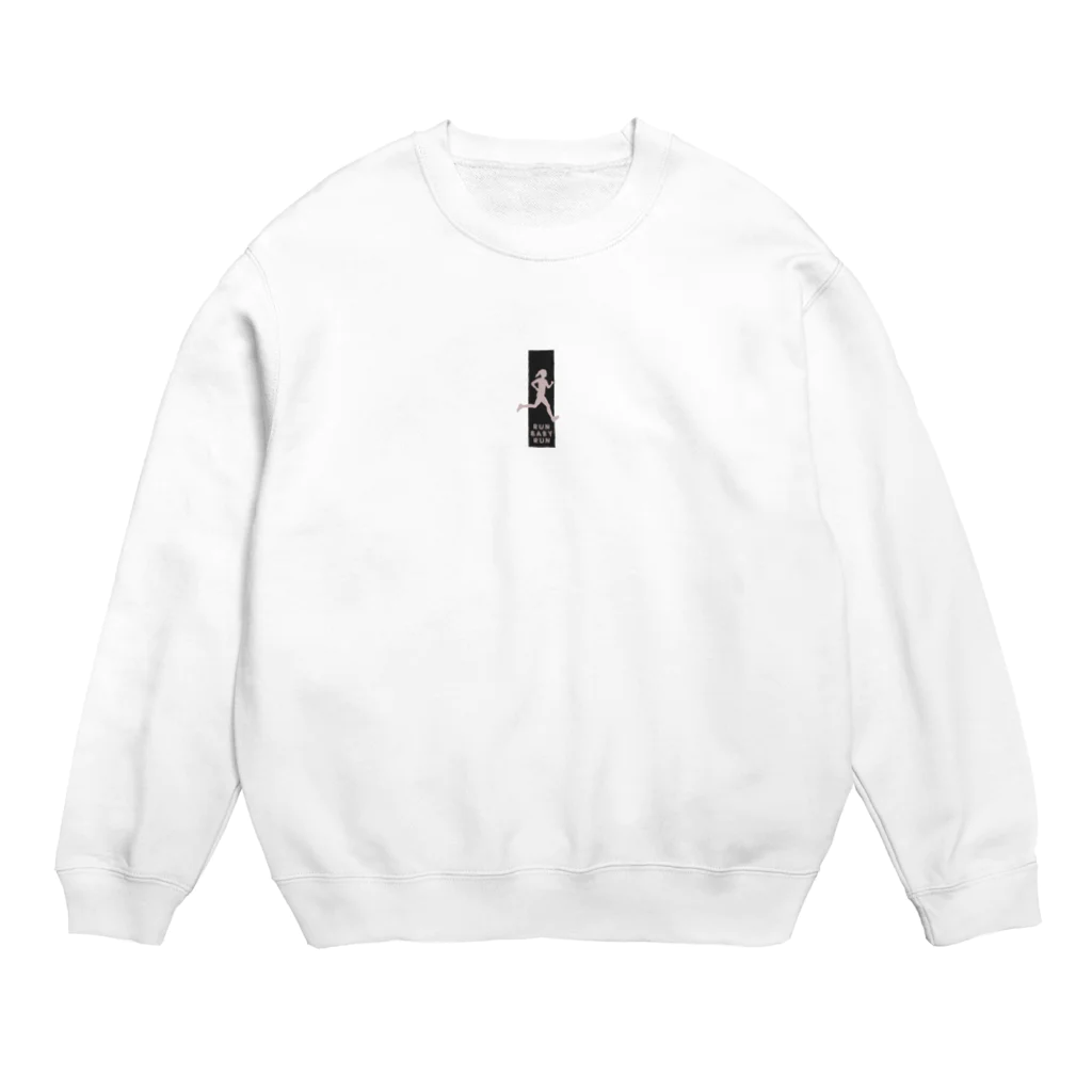 hirasan3のモダンでシンプルなランナーのシルエット Crew Neck Sweatshirt