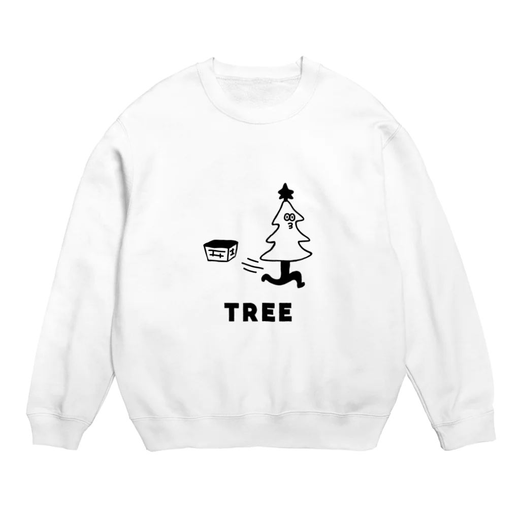 PokuStarのクリスマスツリーが飛び出す Crew Neck Sweatshirt