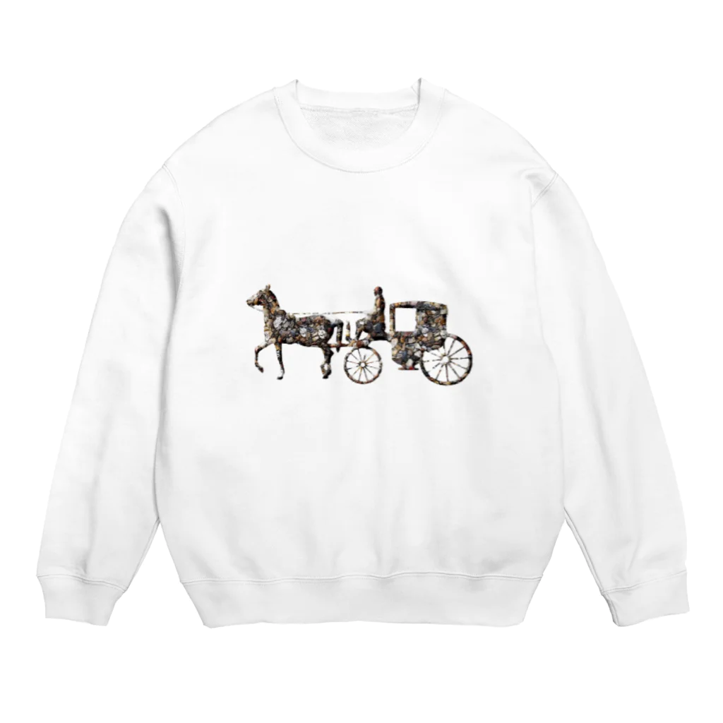 mumusの馬車　stone Crew Neck Sweatshirt