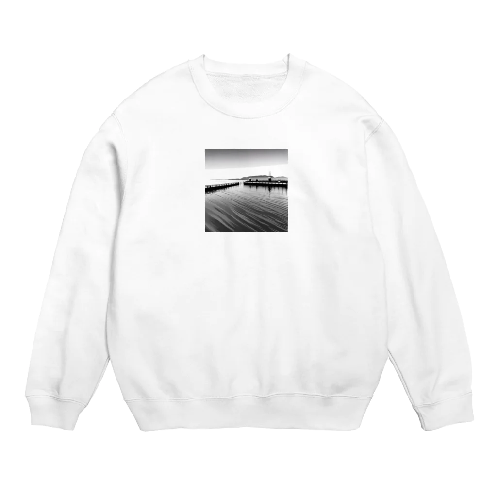 YoMiTの有名な観光スポットイメージ画像：チューリッヒ湖（スイス） Crew Neck Sweatshirt