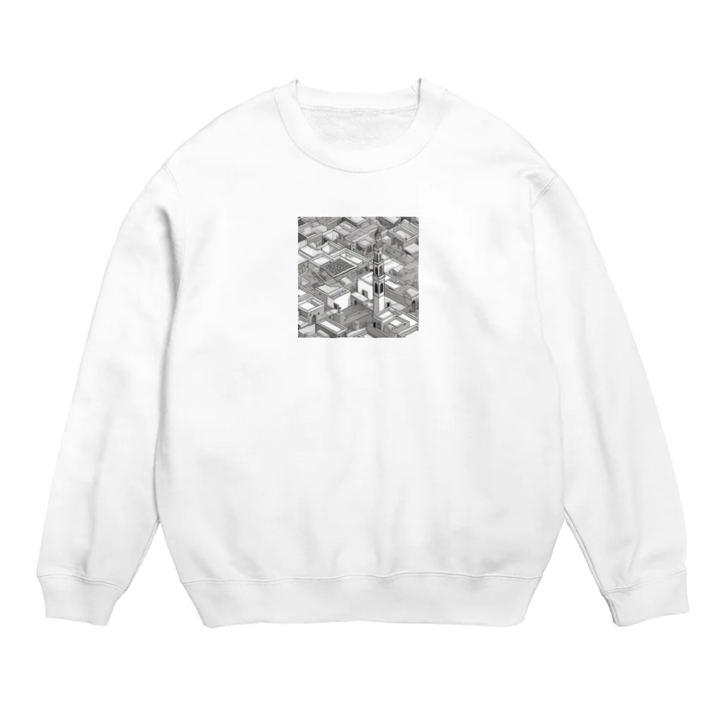 YoMiTの有名な観光スポットイメージ画像：モロッコのマラケシュ旧市街（モロッコ、マラケシュ） Crew Neck Sweatshirt