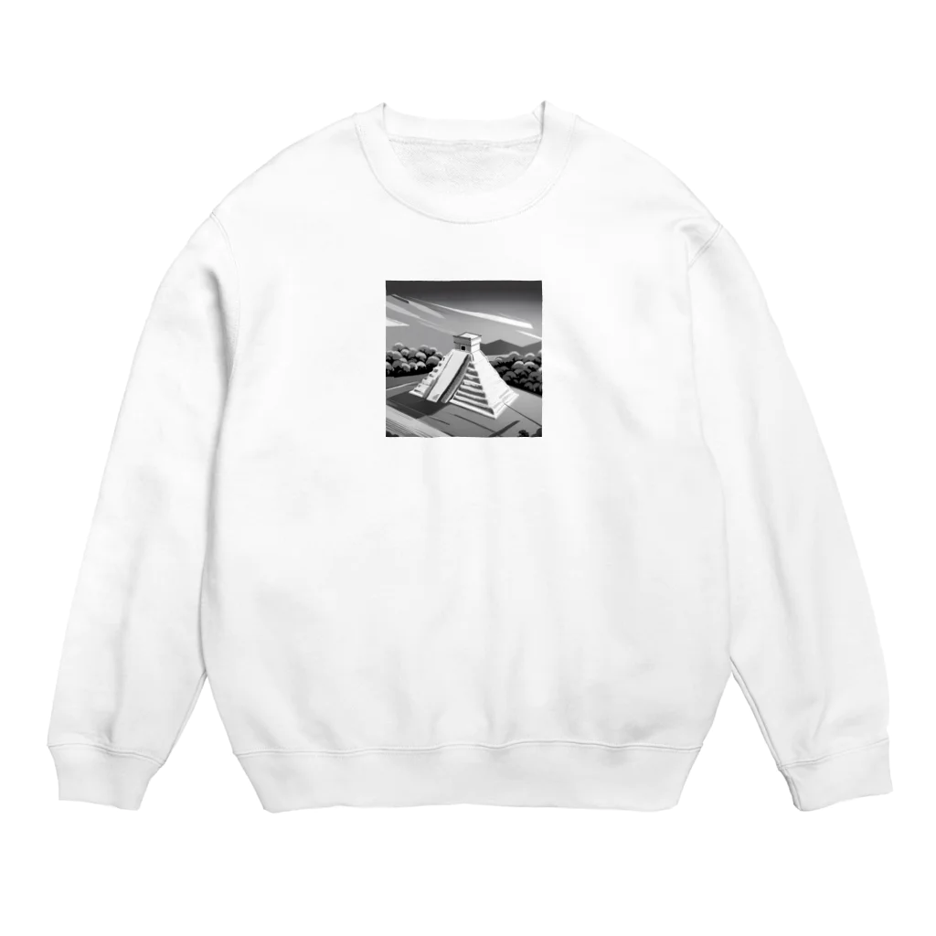 YoMiTの有名な観光スポットイメージ画像：チチェン・イッツァ（メキシコ） Crew Neck Sweatshirt