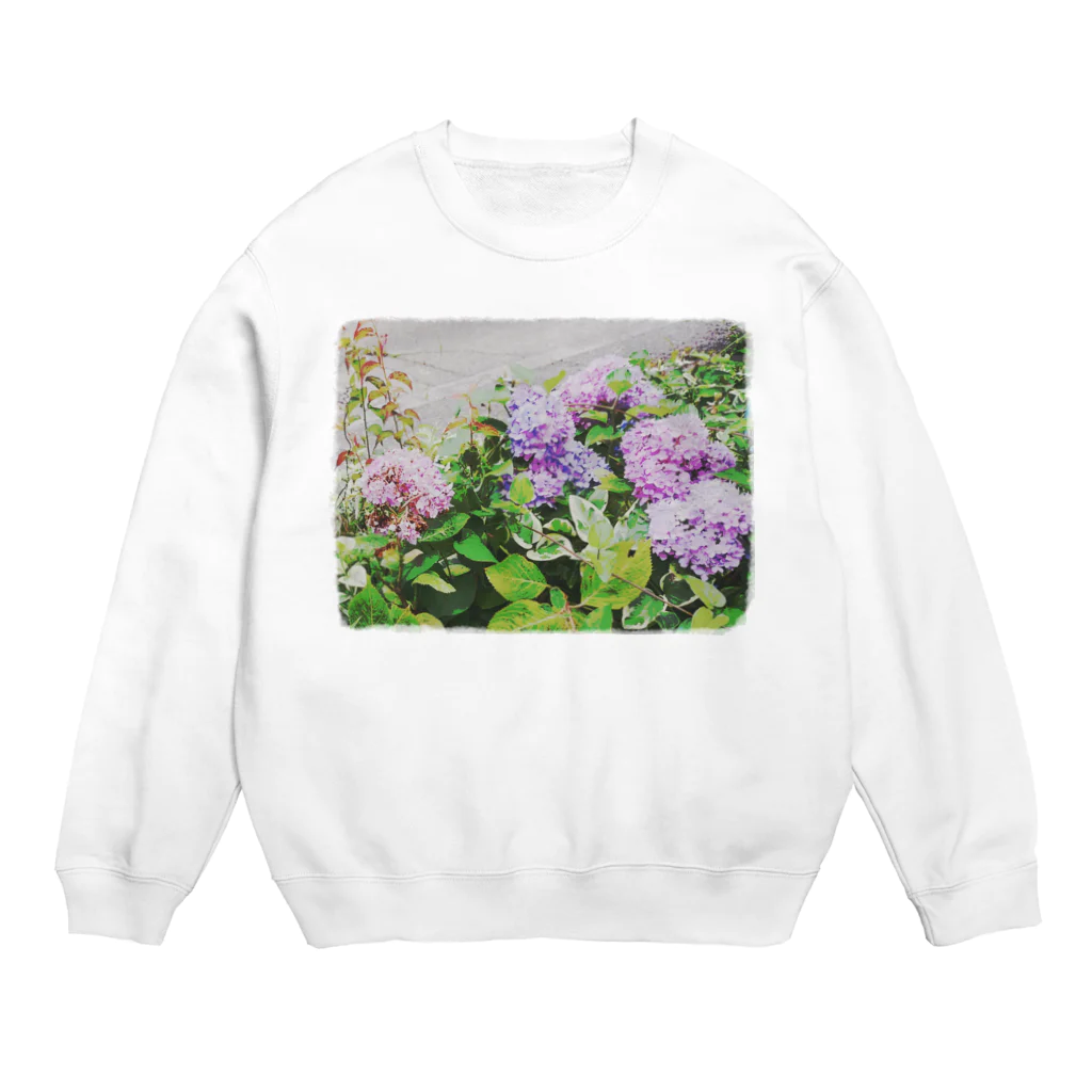 架守の紫陽花 Crew Neck Sweatshirt