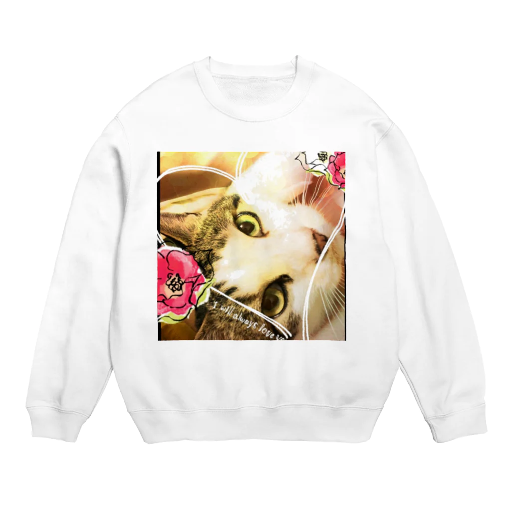 玉麩のうちの子自慢のりゅうにゃん Crew Neck Sweatshirt