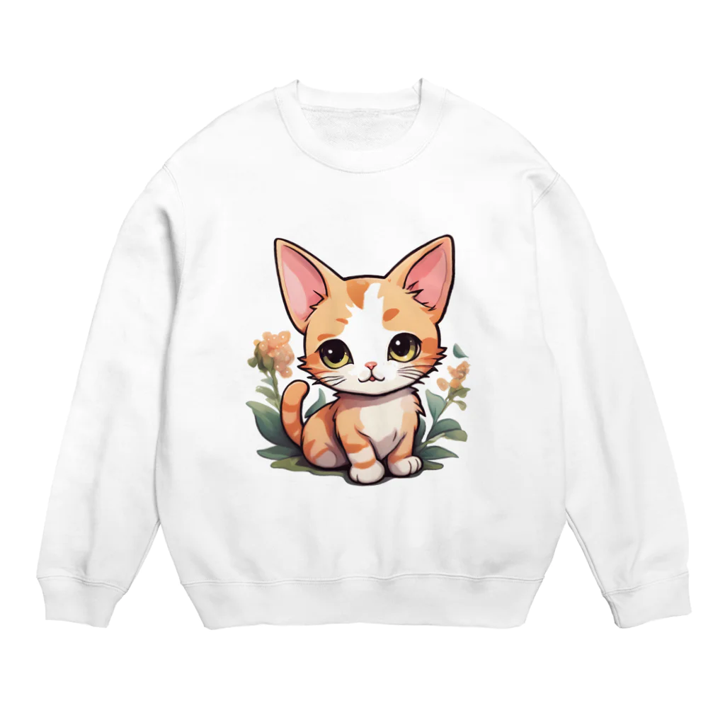 ManmaruShopのちびねこシリーズ1 Crew Neck Sweatshirt