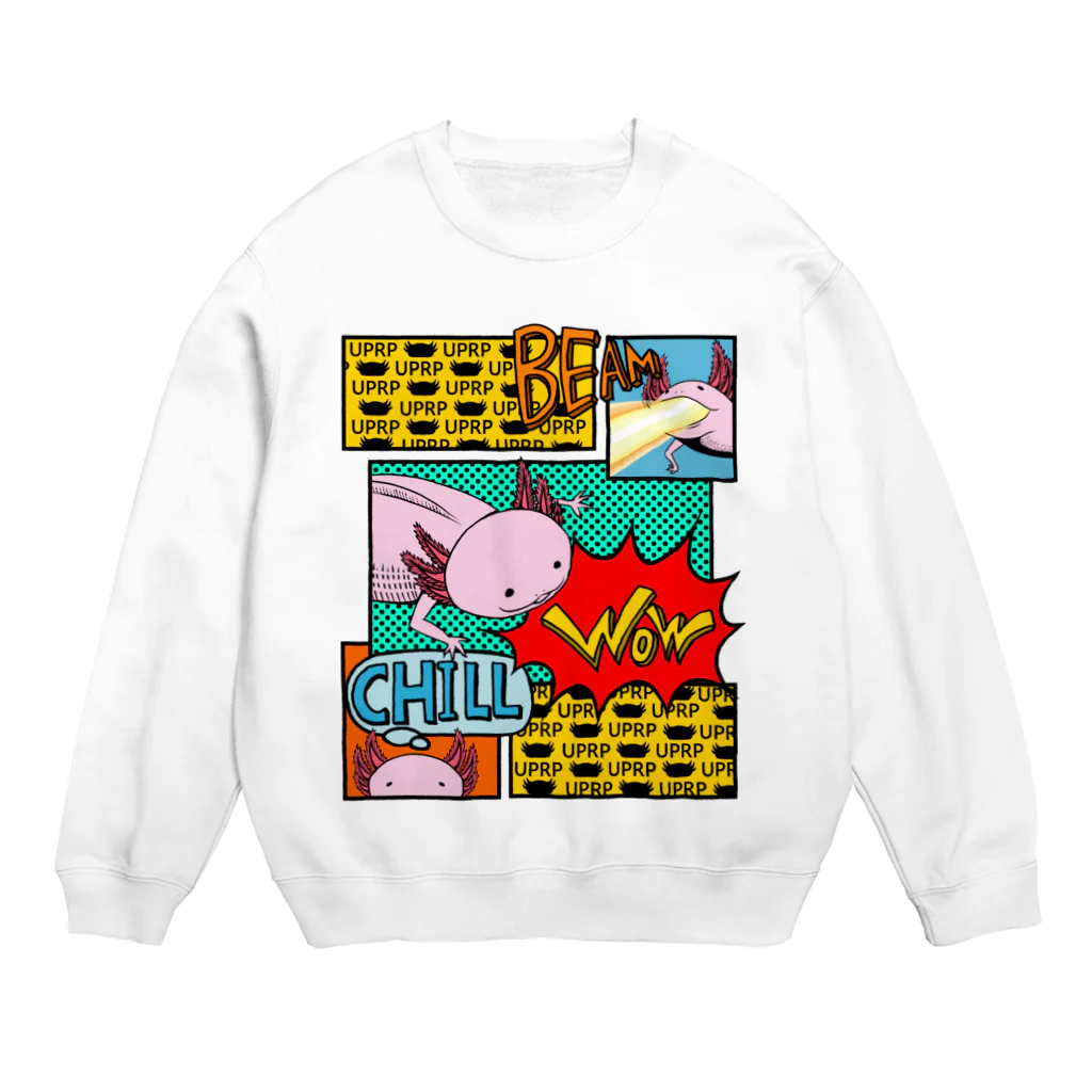 めいぷる工房メキシコサラマンダー支店のアメコミ風サラマンダー Crew Neck Sweatshirt