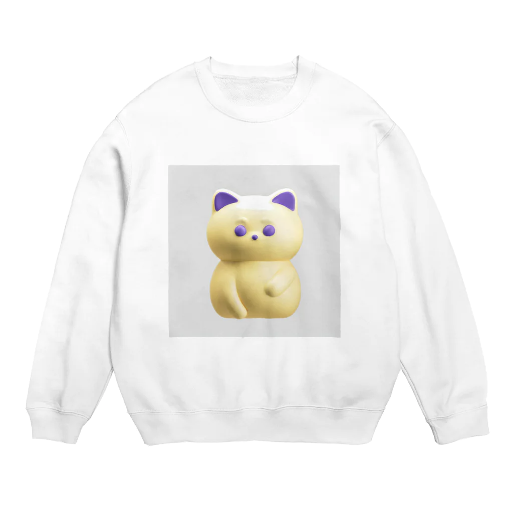 Aurinko.のもっちりねこぱんだ Crew Neck Sweatshirt