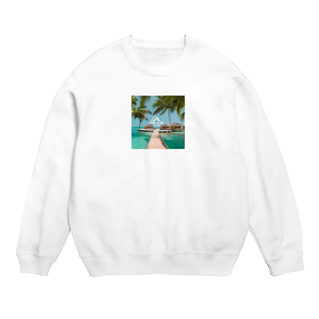 Totally-Fascinatingのモルディブビーチバンガロー Crew Neck Sweatshirt