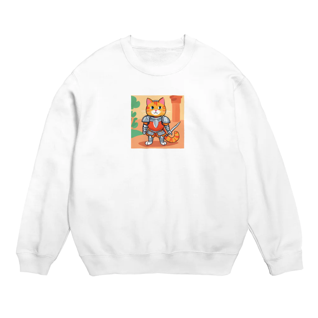 人生Storeの勇者猫 Crew Neck Sweatshirt