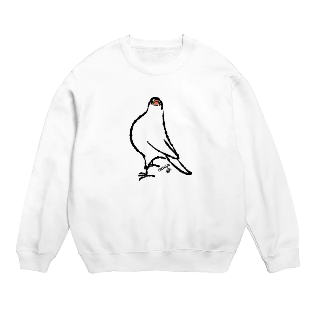 オズマジョのなんも考えてない文鳥 Crew Neck Sweatshirt